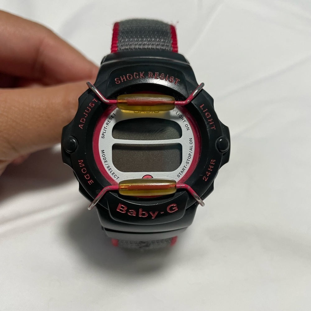 Casio Black and Red Smartwatch with Rugged Design